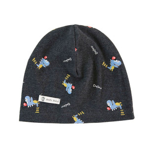 A类儿童帽男女童套头帽婴儿帽子春秋冬纯棉男宝宝针织婴幼儿套装