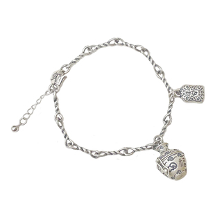 【平安福】银香囊手链 原创设计随身佩戴香丸 可打开无火精油扩香