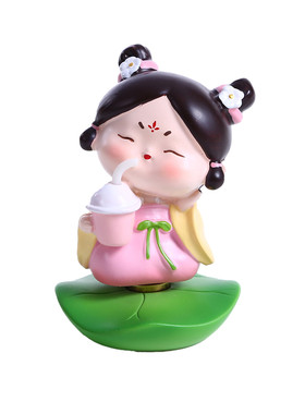 可爱唐仕女转转桌面摆件文创礼物