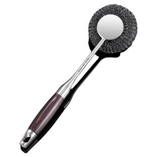 304不锈钢锅刷厨房专用不伤锅刷锅神器长柄洗锅刷钢丝球清洁刷子