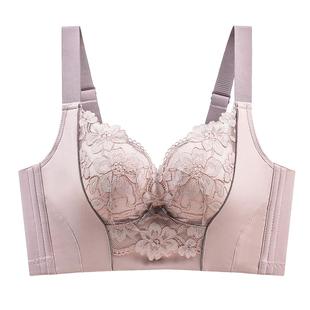 婷美内衣女小胸聚拢调整型收副乳上薄下厚防空杯无钢圈蕾丝文胸女