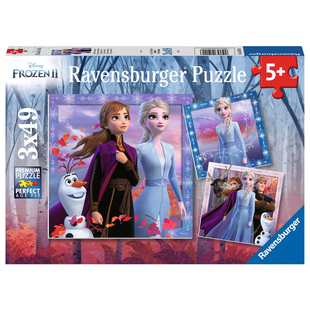 清仓Ravensburger睿思冰雪奇缘3*49片德国拼图儿童益智玩具卡通