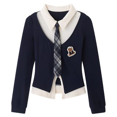 韩系学院风短裙套装女早春