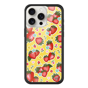 Wildflower甜蜜草莓手机壳Sweet Berries适用苹果iPhone15/14/Pro/Max硬壳全包保护套硅胶防摔欧美时尚个性wf