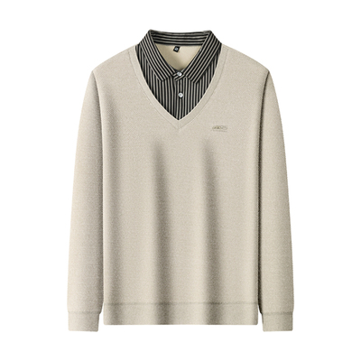 罗蒙毛衣保暖内衣翻领针织打底衫