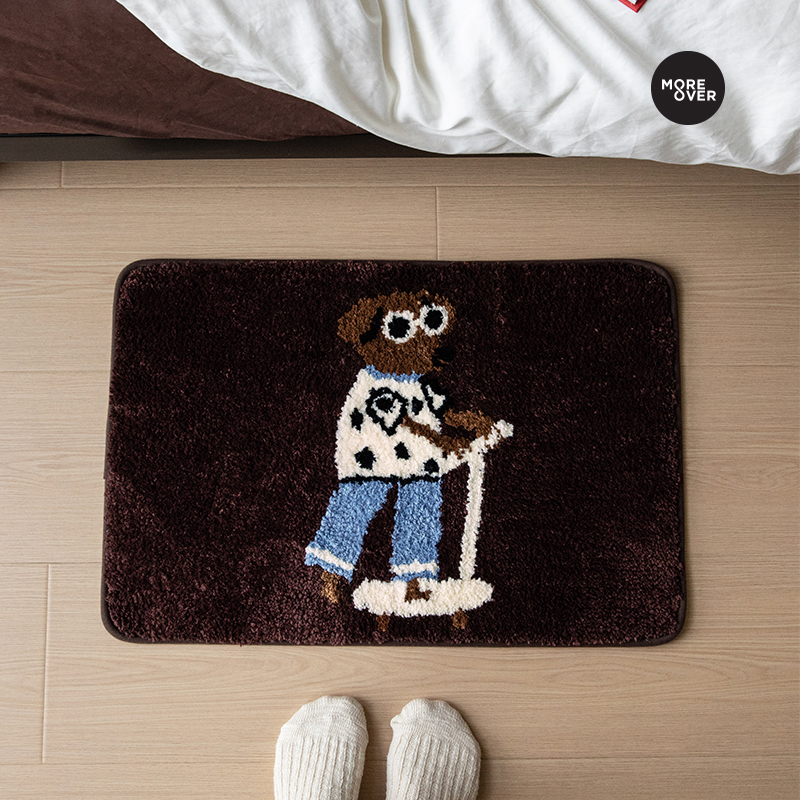 Moreover周日暂停键簇绒地垫客厅地毯床边毯家用北欧茶几毯地垫