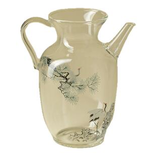 里作 高端耐热玻璃手执茶壶家用中式仿宋泡绿茶专用壶单壶花茶壶