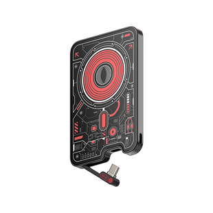 【3C认证可上飞机】黑鱼2025新款超薄充电宝磁吸自带线兼容QI2协议5000毫安大容量适用苹果17便携移动电源