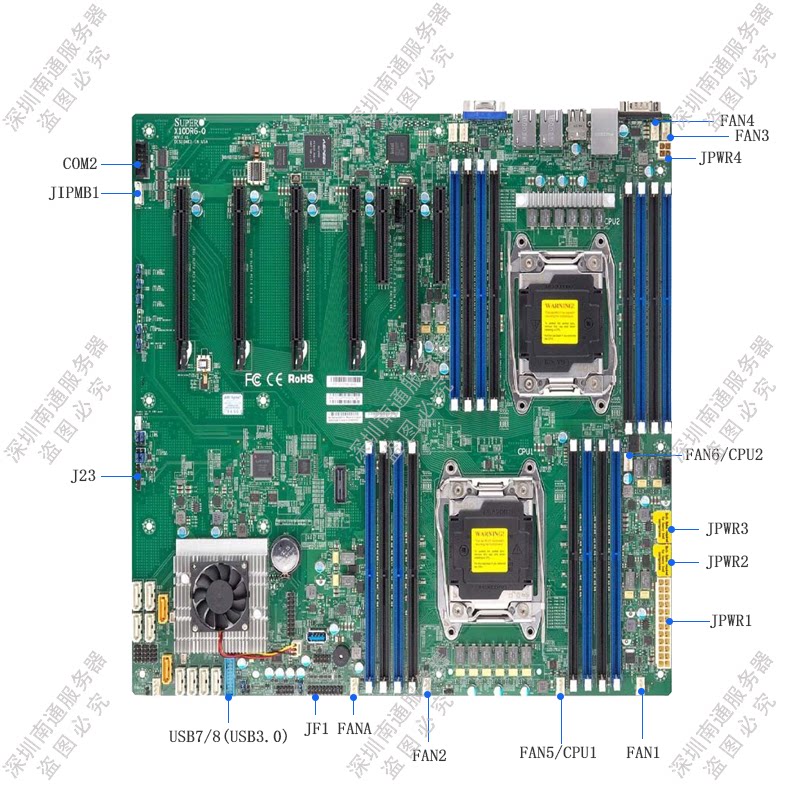 超微X10DRG-Q 双路X99服务器主板C621 PCI-E拆分支持E5-2600V3/V4