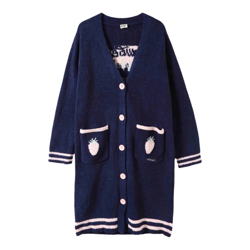 tutuanna珊瑚绒开衫家居服长睡裙