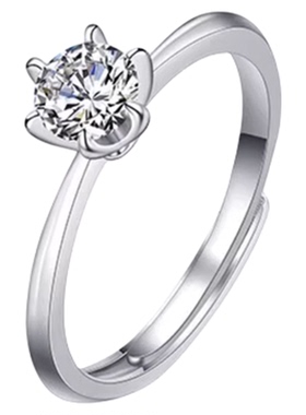 【中国黄金】莫桑石钻戒求婚戒指