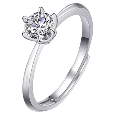 【中国黄金】莫桑石钻戒求婚戒指