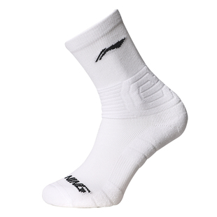 李宁篮球袜子男专业跑步运动袜女实战中长筒高帮美式精英毛巾底