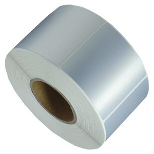 亚银PET标签纸50*50mm哑银不干胶防水防油条码打印贴纸 5x5cm订做