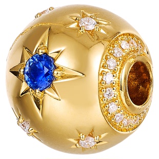 1月24号补现货!宝石矿工【快乐星球】5D足金彩蓝宝吊坠路路通