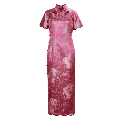 盖世红颜桑蚕丝全开襟