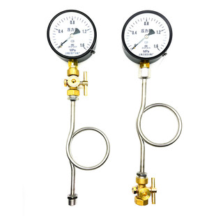 包邮Y-100消防水管压力表 0-1.6MPa大表面2.5mpa球阀缓冲管旋塞阀