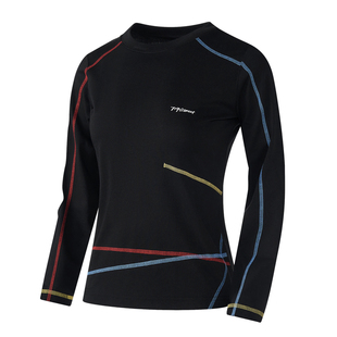 714street户外吸湿凉感长袖T恤女2026春季修身运动撞色速干骑行服