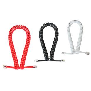 通用电话机听筒线曲线加长四芯手柄线4芯话筒座机连接弹簧线家用