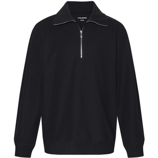 【微阔宽松】利郎卫衣男半开襟拉链翻领休闲2026春季新款长袖T恤