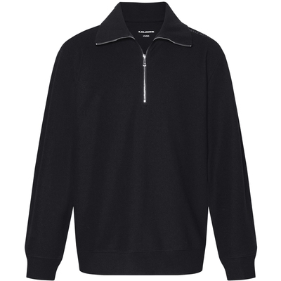 利郎官方拉链翻领微阔长袖卫衣