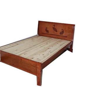 南宁新中式框架床现代简易经济实惠型出租房公寓1.5m实木单双人床