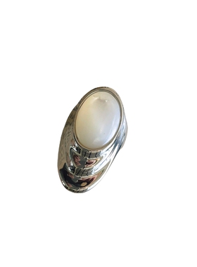 小众设计椭圆白蝶贝戒指轻奢百搭天然淡水贝壳食指戒夸张高级质感