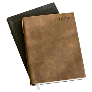 2026年日程本羊巴皮每周计划笔记本本子日历记事本商务办公工作会议记录学习考研生活规划定制可印logo日记本