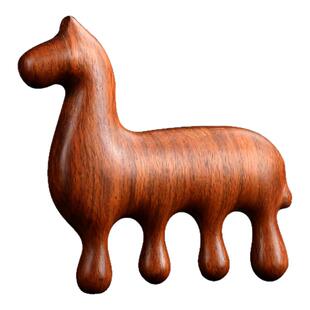 天然檀木骏马造型按摩梳头皮经络梳儿童宝宝梳抓周生肖梳马到梳成