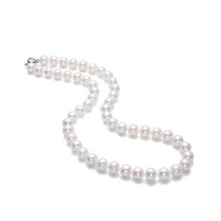 银球磁吸扣施家水晶珍珠项链ins博主同款高级强光珍珠可调节颈链