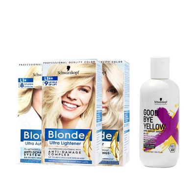 施华蔻Blonde漂发剂GBY去黄洗发水组合装强力褪色剂去黄不伤发漂