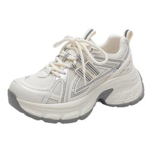 达芙妮厚底老爹鞋2026女新款夏季运动鞋复古女士透气鞋子薄款百搭