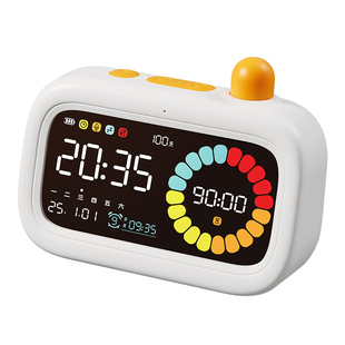 贝恩施儿童AI智能语音闹钟学习计时器小学生定时器静音时间管理器