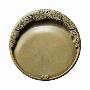 国家非遗 肇庆端砚砚台《祥云》绿端砚台作品 精品手工肇庆端砚 正宗老坑天然原石 高档砚台 文房四宝