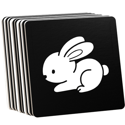 黑白卡婴儿早教视觉激发大卡