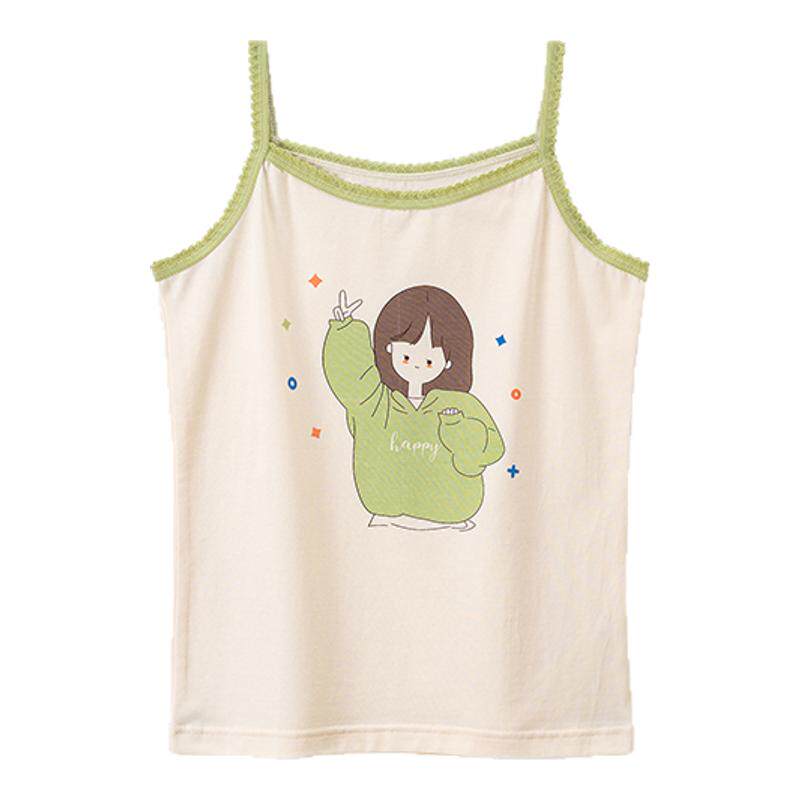 博登利a类纯棉女童吊带背心夏季
