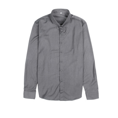 质感纯色韩版修身打底长袖衬衫