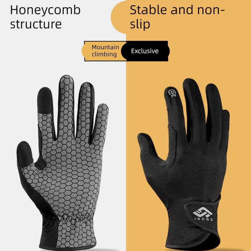 户外登山手套男女士专业徒步防滑耐磨防风可触屏防晒运动爬山手套
