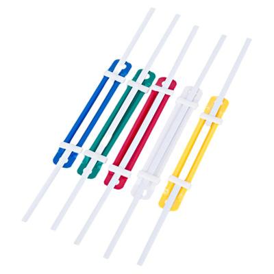 得力5548塑料装订夹50彩色