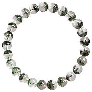 贺福缘天然绿幽灵手串正品女款聚宝盆招财水晶转运珠手链男士礼物