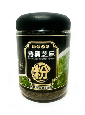 现磨零添加黑芝麻粉500g罐装