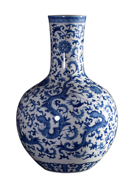 青花手工艺品景德镇陶瓷器花瓶