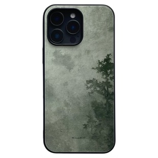 《松眠》山月集新中式适用于iphone16promax苹果15/14pro华为小米安卓防滑全包玻璃原创新款国风高级感手机壳