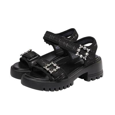 fed粗跟休闲沙滩凉鞋女