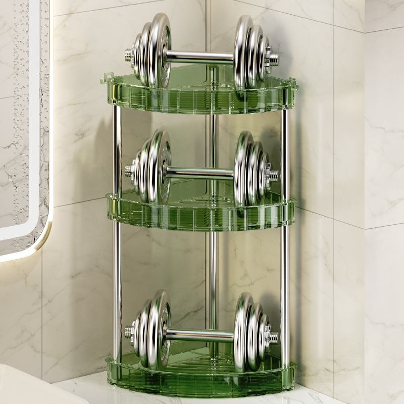 浴室置物架卫生间免打孔墙角收纳大全货源多层百货架起批厕所一件