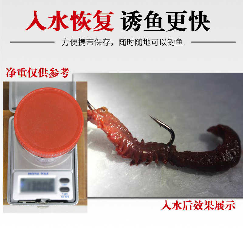 瓶装腌制沙蚕活沙蚕蜜制海蜈蚣海蚯蚓矶钓海钓鱼饵淡海水船钓鱼饵