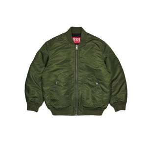 [折扣]DIESEL男童黑色深绿色机车夹克外套J023980KAUX