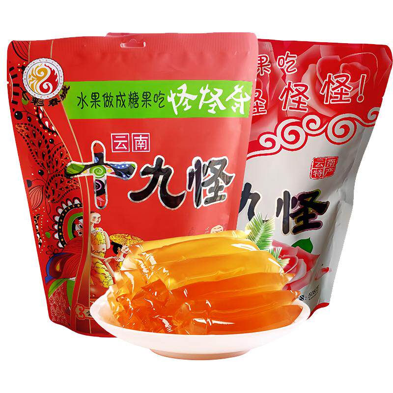 云南特产十九怪酸角冻长条果肉冻