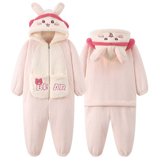 儿童睡衣连体女童冬装chiikawa2025新款宝宝睡袋小八女孩衣服冬天