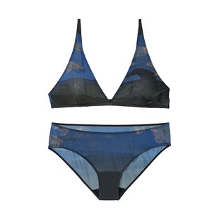 CremeSu艺术家逐心系列内衣女马年限定印花无钢圈文胸套装薄款